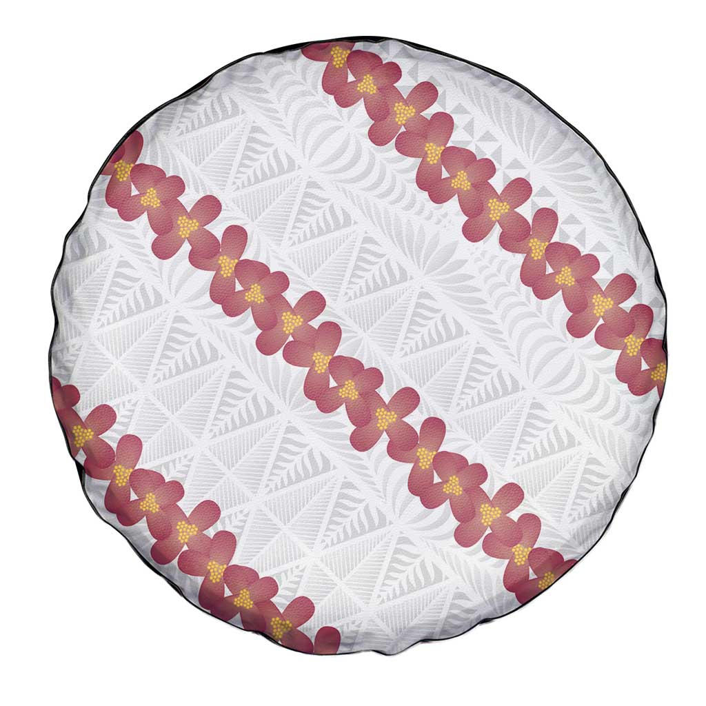 White Sunday Tonga Fakame Spare Tire Cover Tongan Ngatu Heilala Lei - Polynesian Pride