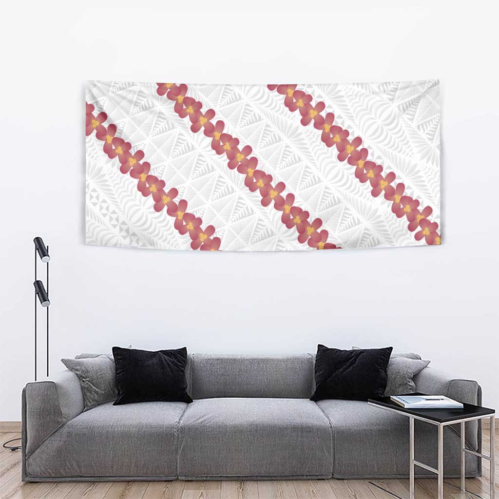 White Sunday Tonga Fakame Tapestry Tongan Ngatu Heilala Lei - Polynesian Pride