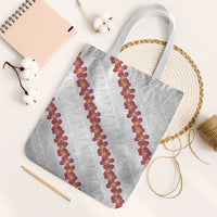 White Sunday Tonga Fakame Tote Bag Tongan Ngatu Heilala Lei - Polynesian Pride