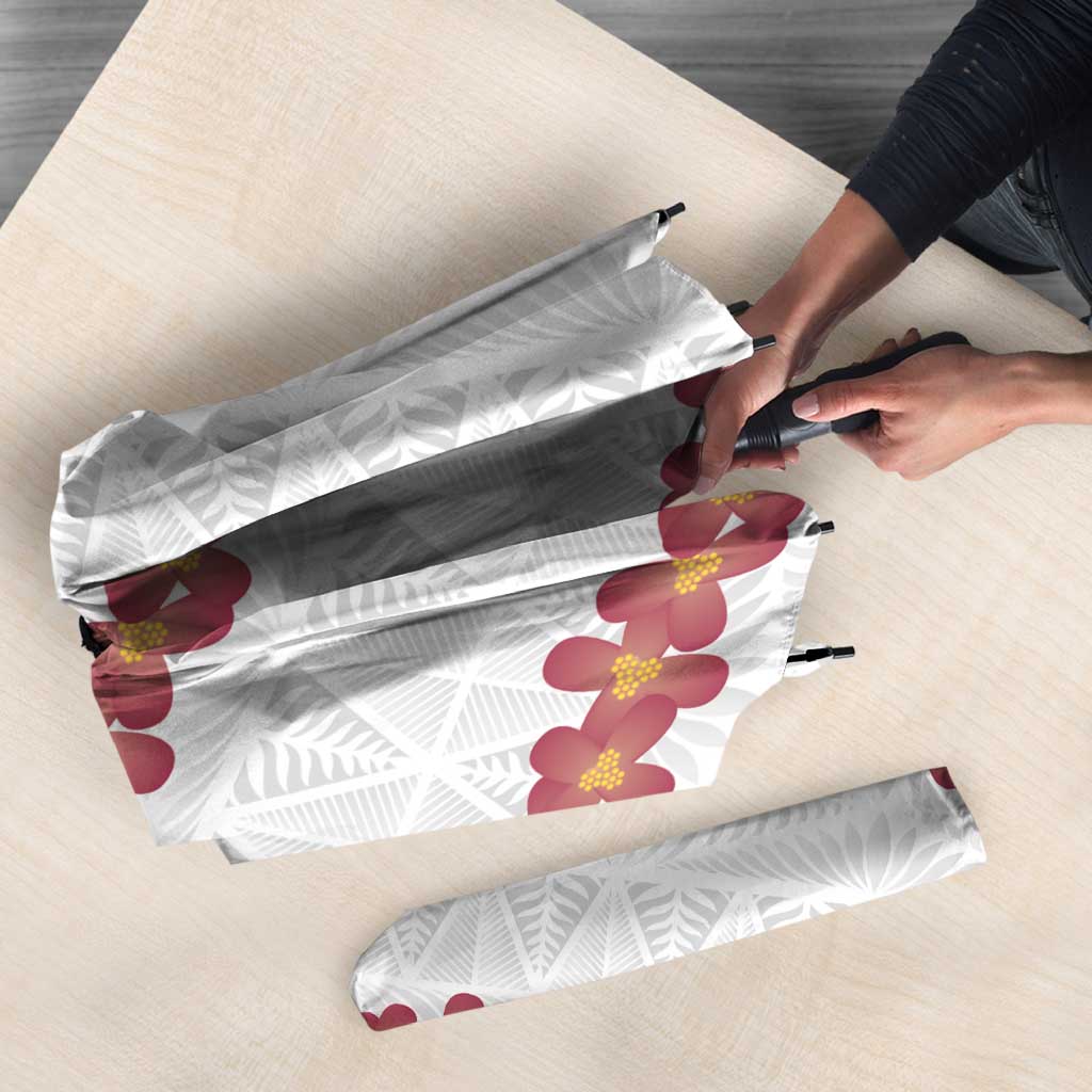 White Sunday Tonga Fakame Umbrella Tongan Ngatu Heilala Lei - Polynesian Pride