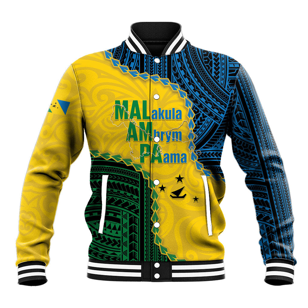 Personalised Malampa Province Vanuatu Baseball Jacket Map With Polynesian Pattern LT14 Unisex Multicolor - Polynesian Pride
