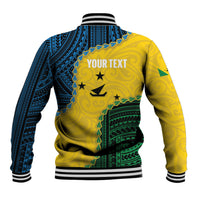 Personalised Malampa Province Vanuatu Baseball Jacket Map With Polynesian Pattern LT14 - Polynesian Pride