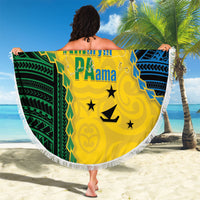 Malampa Province Vanuatu Beach Blanket Map With Polynesian Pattern LT14 - Polynesian Pride