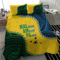 Malampa Province Vanuatu Bedding Set Map With Polynesian Pattern LT14 - Polynesian Pride