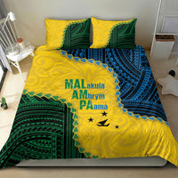 Malampa Province Vanuatu Bedding Set Map With Polynesian Pattern LT14 - Polynesian Pride