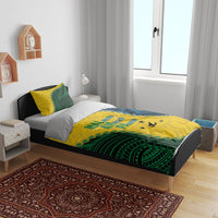 Malampa Province Vanuatu Bedding Set Map With Polynesian Pattern LT14 - Polynesian Pride