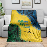 Malampa Province Vanuatu Blanket Map With Polynesian Pattern LT14 - Polynesian Pride
