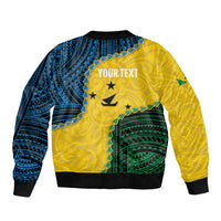 Personalised Malampa Province Vanuatu Bomber Jacket Map With Polynesian Pattern LT14 - Polynesian Pride