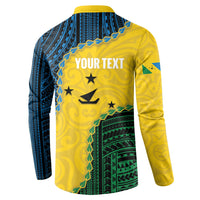 Personalised Malampa Province Vanuatu Button Sweatshirt Map With Polynesian Pattern LT14 - Polynesian Pride