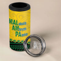 Personalised Malampa Province Vanuatu 4 in 1 Can Cooler Tumbler Map With Polynesian Pattern LT14 - Polynesian Pride