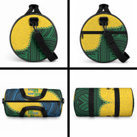 Malampa Province Vanuatu Duffle Bag Map With Polynesian Pattern