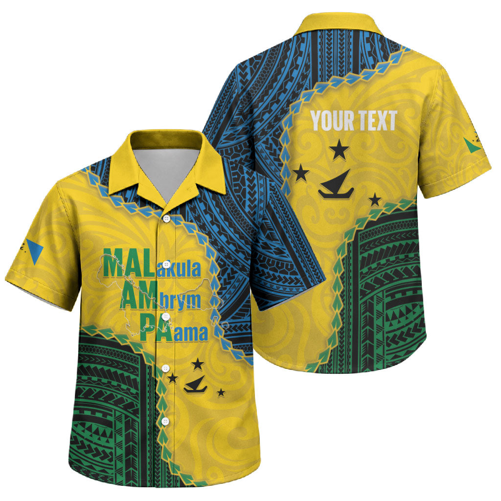 Personalised Malampa Province Vanuatu Family Matching Short Sleeve Bodycon Dress and Hawaiian Shirt Map With Polynesian Pattern LT14 Son's Shirt Multicolor - Polynesian Pride