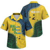 Personalised Malampa Province Vanuatu Family Matching Short Sleeve Bodycon Dress and Hawaiian Shirt Map With Polynesian Pattern LT14 Son's Shirt Multicolor - Polynesian Pride