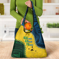 Malampa Province Vanuatu Grocery Bag Map With Polynesian Pattern LT14 - Polynesian Pride