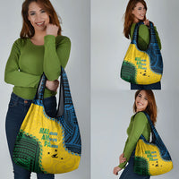 Malampa Province Vanuatu Grocery Bag Map With Polynesian Pattern LT14 - Polynesian Pride