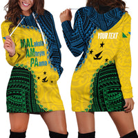 Personalised Malampa Province Vanuatu Hoodie Dress Map With Polynesian Pattern LT14 - Polynesian Pride