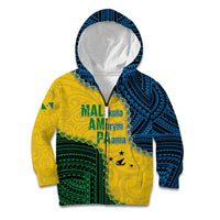 Personalised Malampa Province Vanuatu Kid Hoodie Map With Polynesian Pattern LT14 Zip Hoodie Multicolor - Polynesian Pride