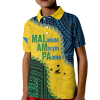 Personalised Malampa Province Vanuatu Kid Polo Shirt Map With Polynesian Pattern LT14 Kid Multicolor - Polynesian Pride