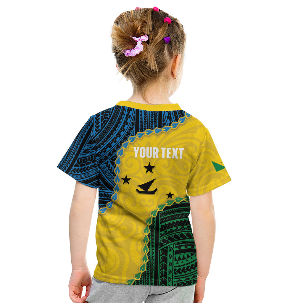 Personalised Malampa Province Vanuatu Kid T Shirt Map With Polynesian Pattern LT14 - Polynesian Pride