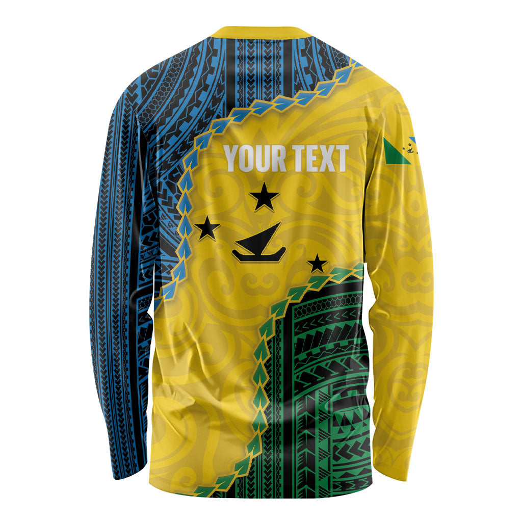 Personalised Malampa Province Vanuatu Long Sleeve Shirt Map With Polynesian Pattern LT14 - Polynesian Pride