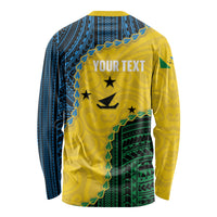Personalised Malampa Province Vanuatu Long Sleeve Shirt Map With Polynesian Pattern LT14 - Polynesian Pride