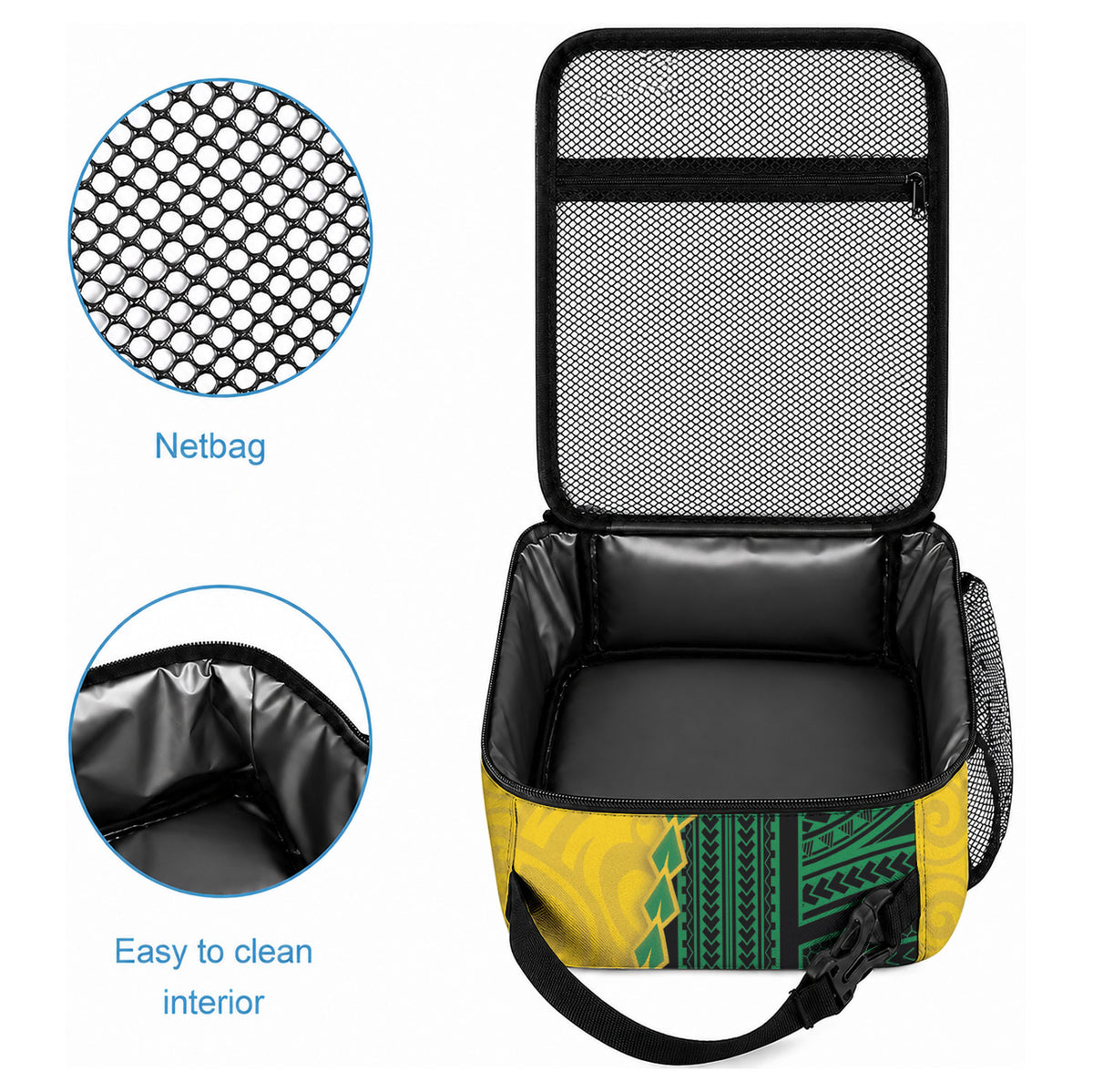 Malampa Province Vanuatu Lunch Bag Map With Polynesian Pattern