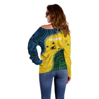 Personalised Malampa Province Vanuatu Off Shoulder Sweater Map With Polynesian Pattern LT14 - Polynesian Pride