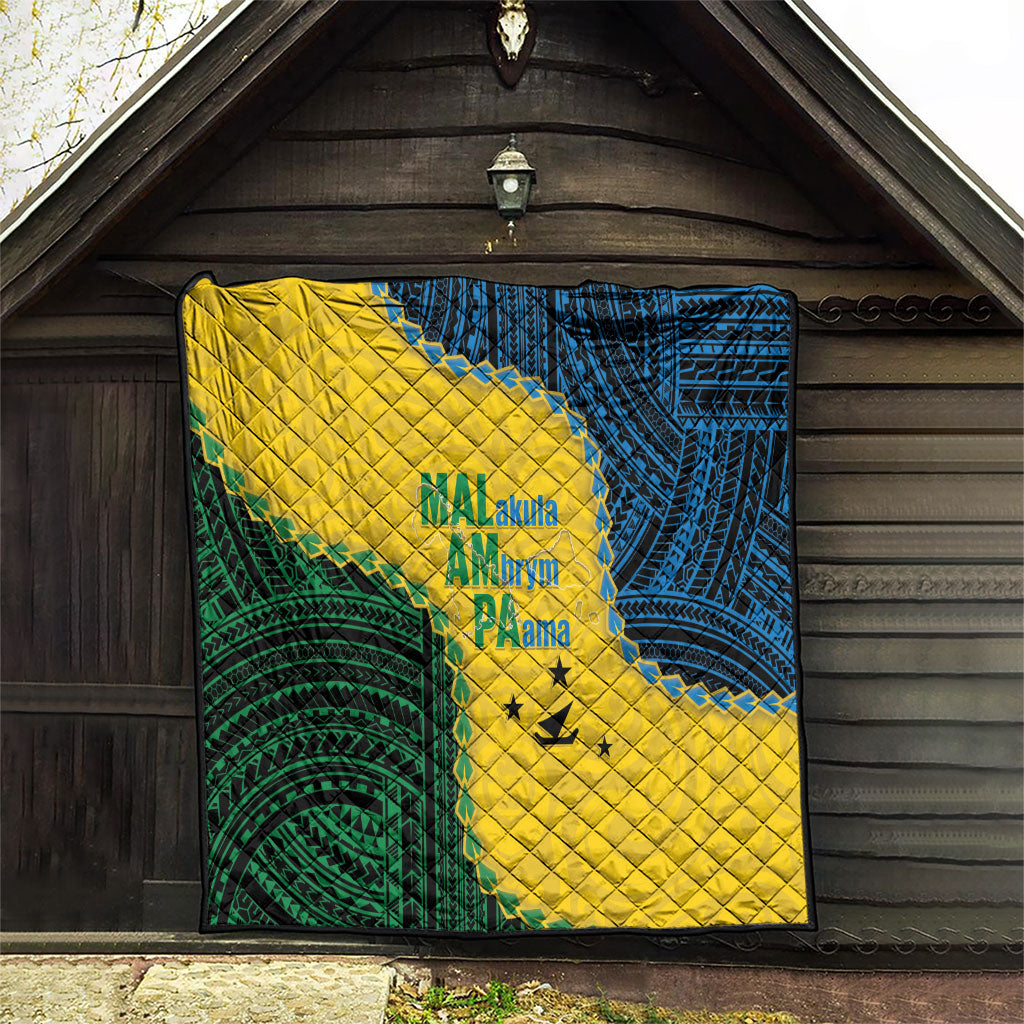 Malampa Province Vanuatu Quilt Map With Polynesian Pattern LT14 - Polynesian Pride