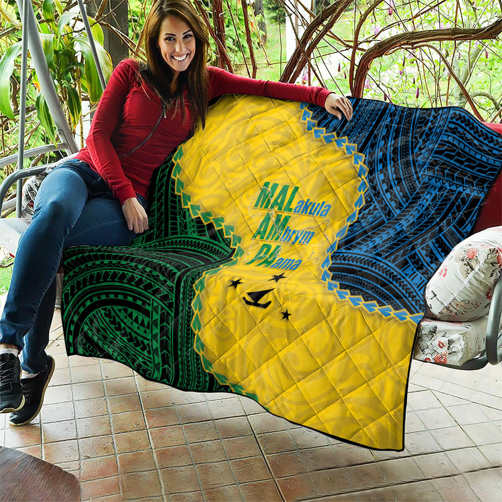 Malampa Province Vanuatu Quilt Map With Polynesian Pattern LT14 - Polynesian Pride