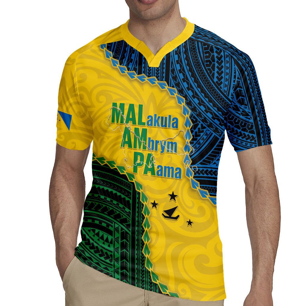 Personalised Malampa Province Vanuatu Rugby Jersey Map With Polynesian Pattern LT14 - Polynesian Pride