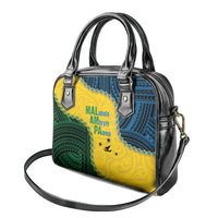 Malampa Province Vanuatu Shoulder Handbag Map With Polynesian Pattern LT14 - Polynesian Pride