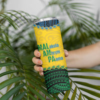 Personalised Malampa Province Vanuatu Skinny Tumbler Map With Polynesian Pattern LT14 - Polynesian Pride