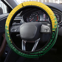 Malampa Province Vanuatu Steering Wheel Cover Map With Polynesian Pattern LT14 - Polynesian Pride