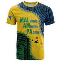 Personalised Malampa Province Vanuatu T Shirt Map With Polynesian Pattern LT14 Multicolor - Polynesian Pride