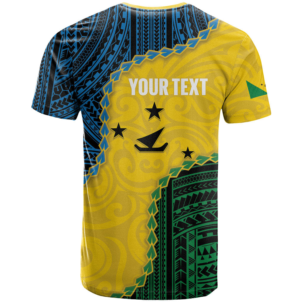 Personalised Malampa Province Vanuatu T Shirt Map With Polynesian Pattern LT14 - Polynesian Pride
