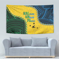 Malampa Province Vanuatu Tapestry Map With Polynesian Pattern LT14 - Polynesian Pride