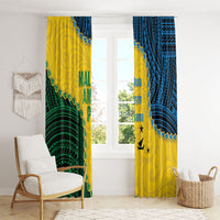 Malampa Province Vanuatu Window Curtain Map With Polynesian Pattern LT14 - Polynesian Pride