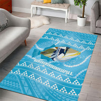 Aloha Hawaii Humuhumu Reef Triggerfish Area Rug Hawaiian Leis Kakau Pattern LT14 - Polynesian Pride