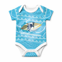 Aloha Hawaii Humuhumu Reef Triggerfish Baby Onesie Hawaiian Leis Kakau Pattern