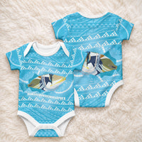Aloha Hawaii Humuhumu Reef Triggerfish Baby Onesie Hawaiian Leis Kakau Pattern