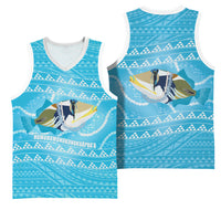 Aloha Hawaii Humuhumu Reef Triggerfish Basketball Jersey Hawaiian Leis Kakau Pattern LT14 - Polynesian Pride