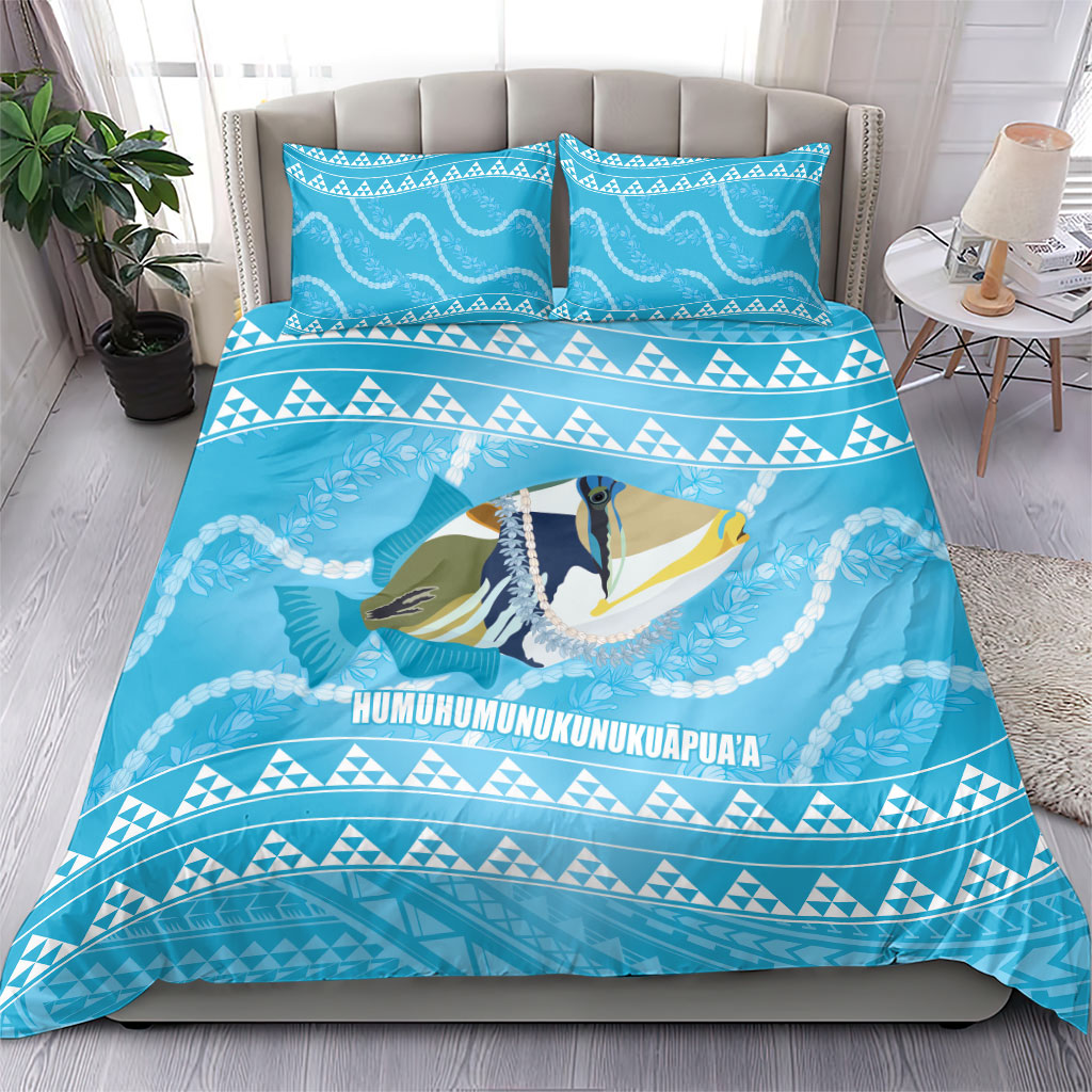 Aloha Hawaii Humuhumu Reef Triggerfish Bedding Set Hawaiian Leis Kakau Pattern LT14 - Polynesian Pride