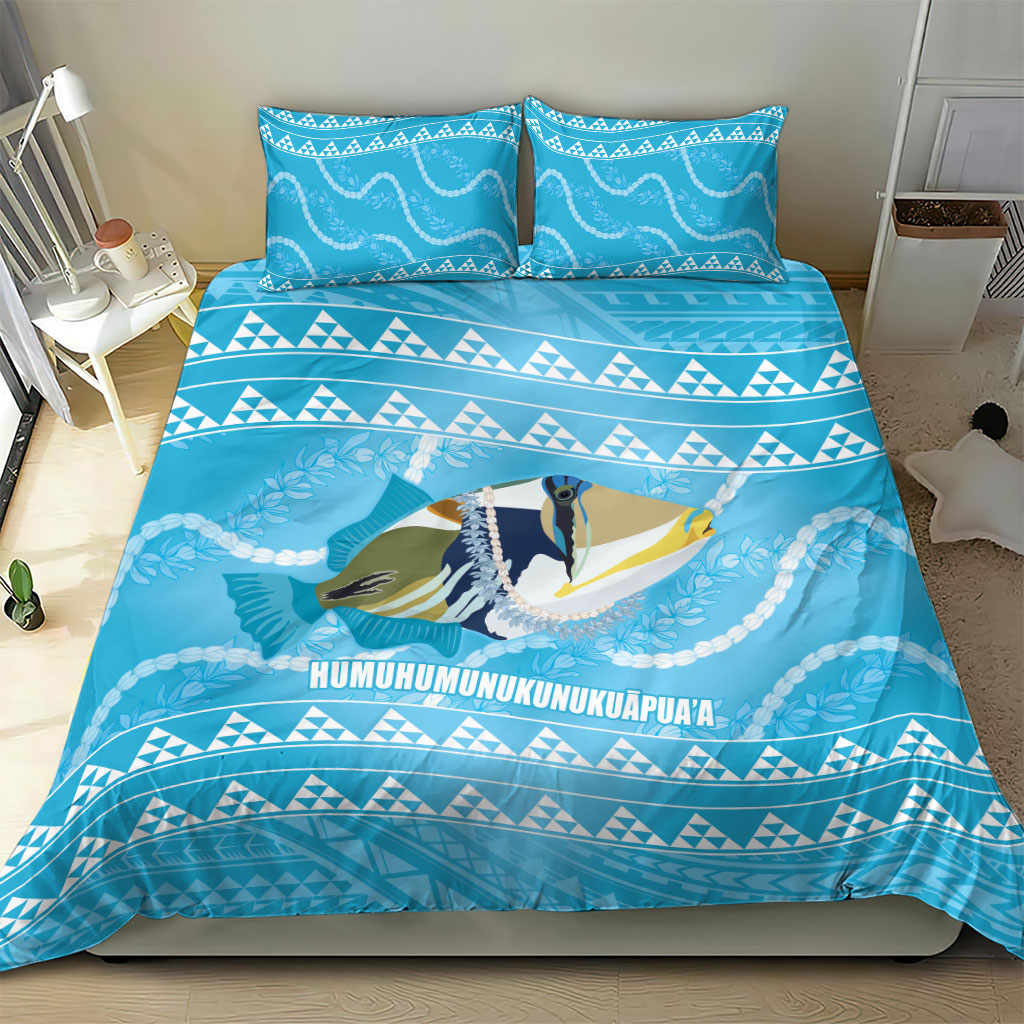 Aloha Hawaii Humuhumu Reef Triggerfish Bedding Set Hawaiian Leis Kakau Pattern LT14 - Polynesian Pride