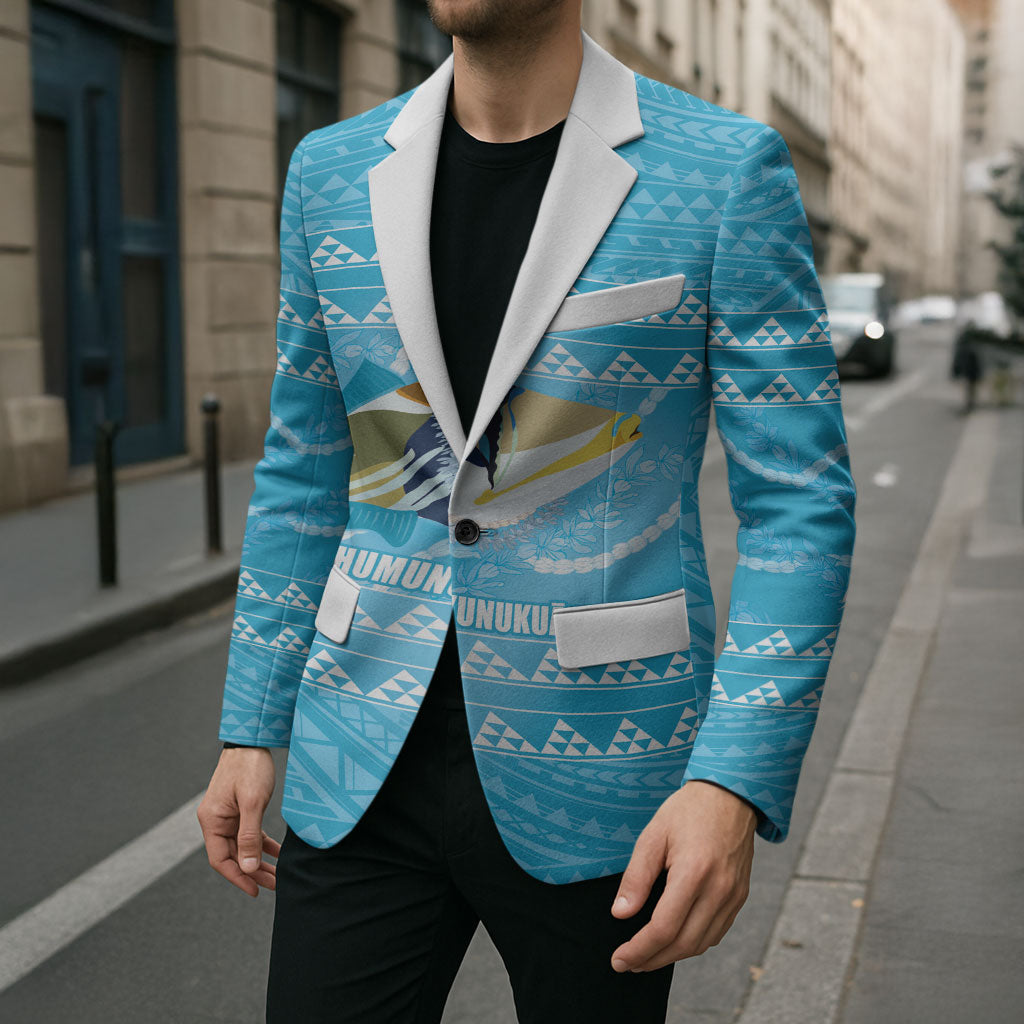 Aloha Hawaii Humuhumu Reef Triggerfish Blazer Hawaiian Leis Kakau Pattern LT14 - Polynesian Pride
