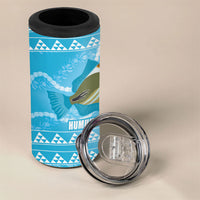 Aloha Hawaii Humuhumu Reef Triggerfish 4 in 1 Can Cooler Tumbler Hawaiian Leis Kakau Pattern LT14 - Polynesian Pride