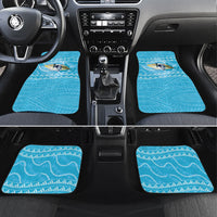 Aloha Hawaii Humuhumu Reef Triggerfish Car Mats Hawaiian Leis Kakau Pattern LT14 Set 4pcs Blue - Polynesian Pride