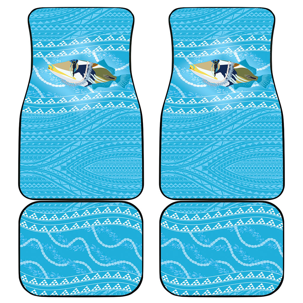 Aloha Hawaii Humuhumu Reef Triggerfish Car Mats Hawaiian Leis Kakau Pattern LT14 - Polynesian Pride