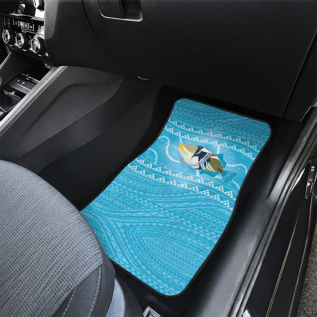 Aloha Hawaii Humuhumu Reef Triggerfish Car Mats Hawaiian Leis Kakau Pattern LT14 - Polynesian Pride