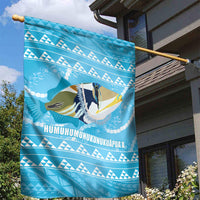 Aloha Hawaii Humuhumu Reef Triggerfish Garden Flag Hawaiian Leis Kakau Pattern LT14 - Polynesian Pride