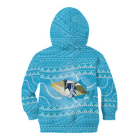 Aloha Hawaii Humuhumu Reef Triggerfish Kid Hoodie Hawaiian Leis Kakau Pattern LT14 - Polynesian Pride